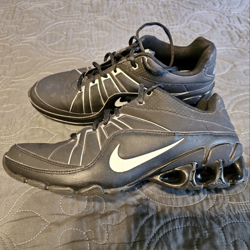 Nike Impax Atlas 4 SL Black/Metallic Silver/White Running Shoes! Size 9.5
